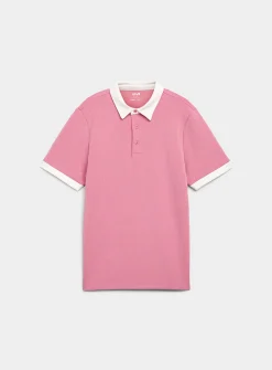Soft ribbed jersey golf polo