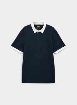 Soft ribbed jersey golf polo