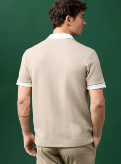 Soft ribbed jersey golf polo