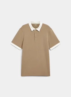 Soft ribbed jersey golf polo