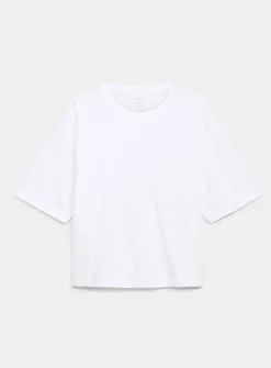 Solid boxy-fit organic cotton T-shirt