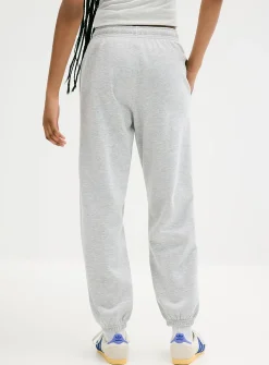 Solid cotton-fleece loose joggers