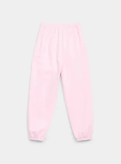Solid cotton-fleece loose joggers