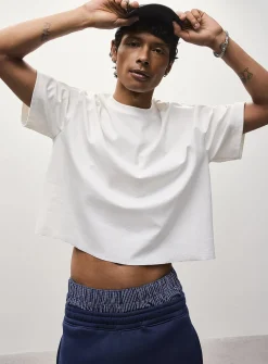 Solid cropped T-shirt
