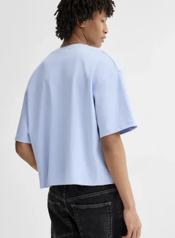 Solid cropped T-shirt