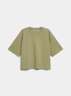 Solid cropped T-shirt