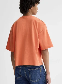 Solid cropped T-shirt