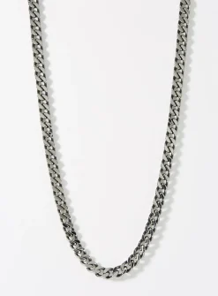 Solid curb-link chain