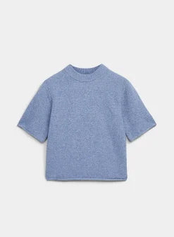 Solid felted boxy-fit sweater