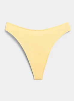 Solid high-cut essential thong