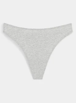 Solid high-cut essential thong