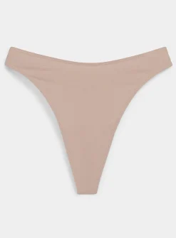 Solid high-cut essential thong