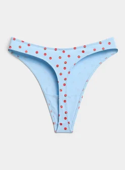 Solid high-cut essential thong