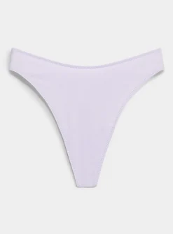Solid high-cut essential thong