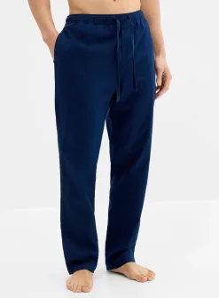 Solid lightweight linen pyjama pant