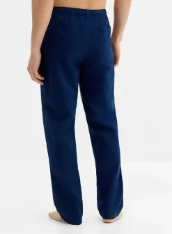 Solid lightweight linen pyjama pant
