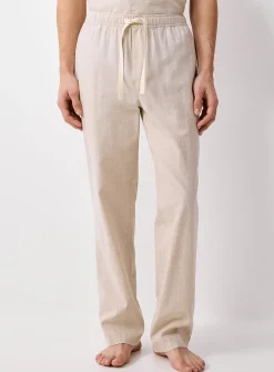 Solid lightweight linen pyjama pant