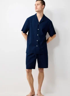 Solid lightweight linen pyjama short