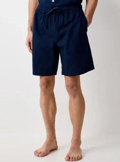 Solid lightweight linen pyjama short