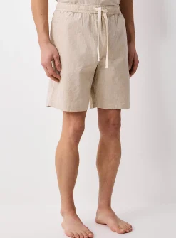Solid lightweight linen pyjama short