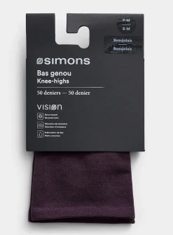Solid opaque knee-highs