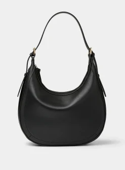 Solid rounded hobo bag