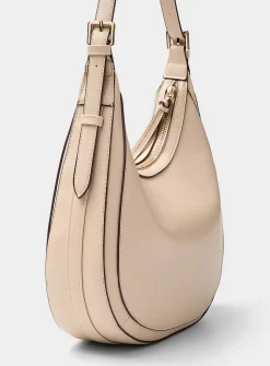 Solid rounded hobo bag