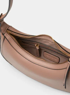 Solid small rounded shoulder bag