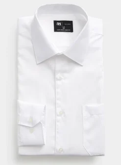 Solid twill wrinkle-free shirt