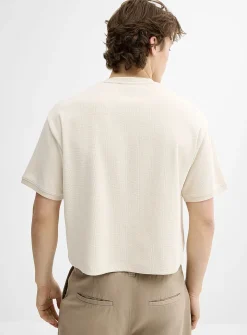 Solid waffle Henley T-shirt