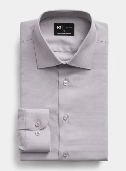 Solid wrinkle-free Dobby shirt