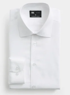 Solid wrinkle-free Dobby shirt