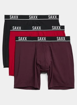 6" solid micro-perforated boxer briefs