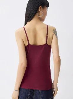 Spaghetti-strap organic cotton cami