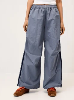 Sporty stripe canvas pant