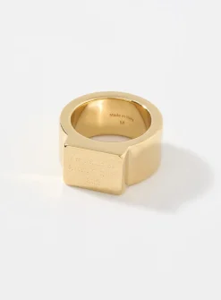 Square logo ring