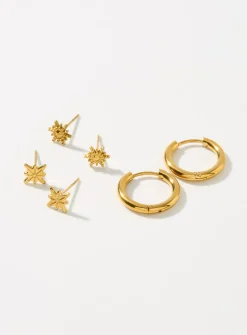 Star-and-ring earrings