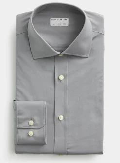 Steel-grey fitted shirt