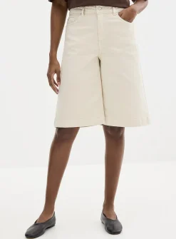 Stretch colourful denim Bermuda short