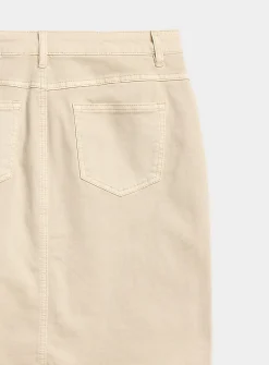 Stretch denim miniskirt