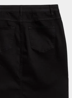 Stretch denim miniskirt
