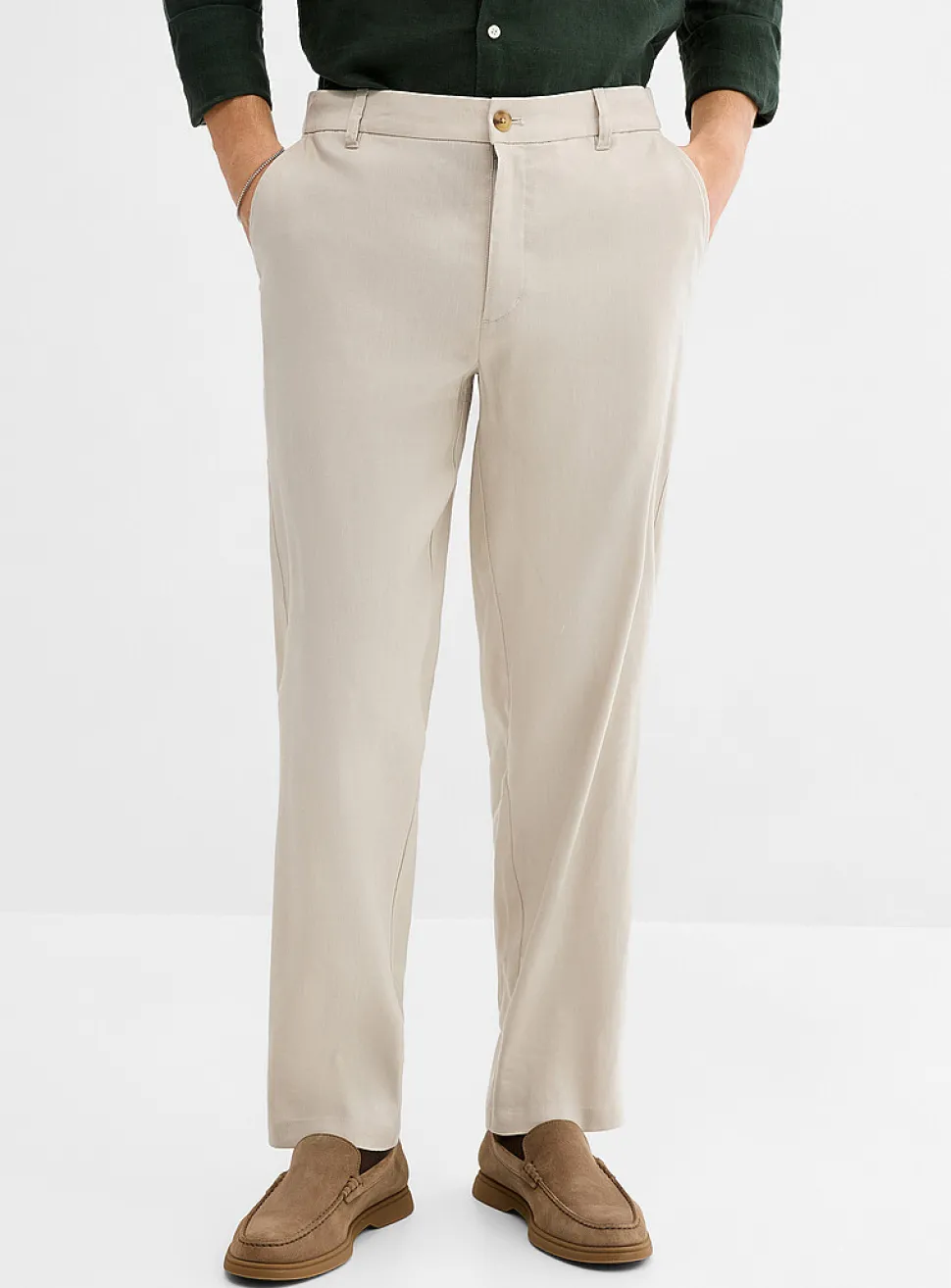 Stretch linen pant
