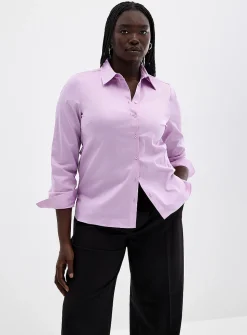 Stretch poplin shirt
