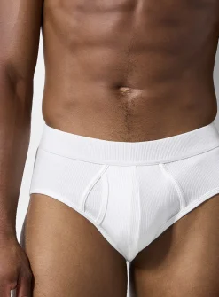 Stretch ribbed brief