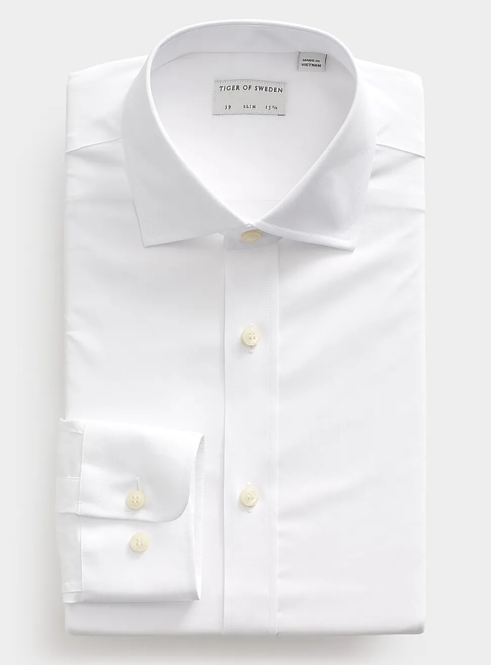 Stretch twill solid shirt
