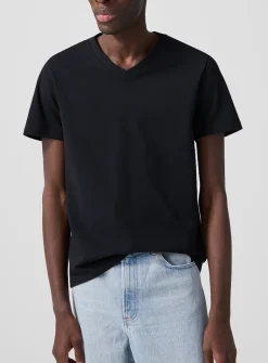 Stretch V-neck T-shirt
