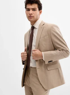 Stretch wool and polyester jacket