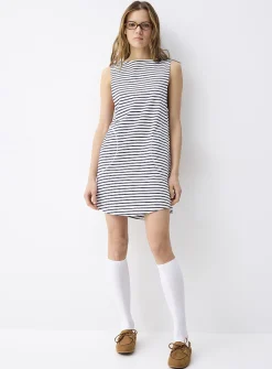Striped jersey dress