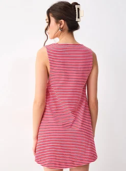 Striped jersey dress
