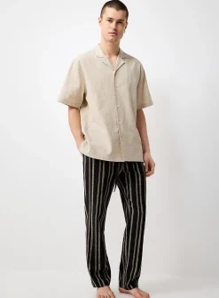 Striped lightweight linen pyjama pant
